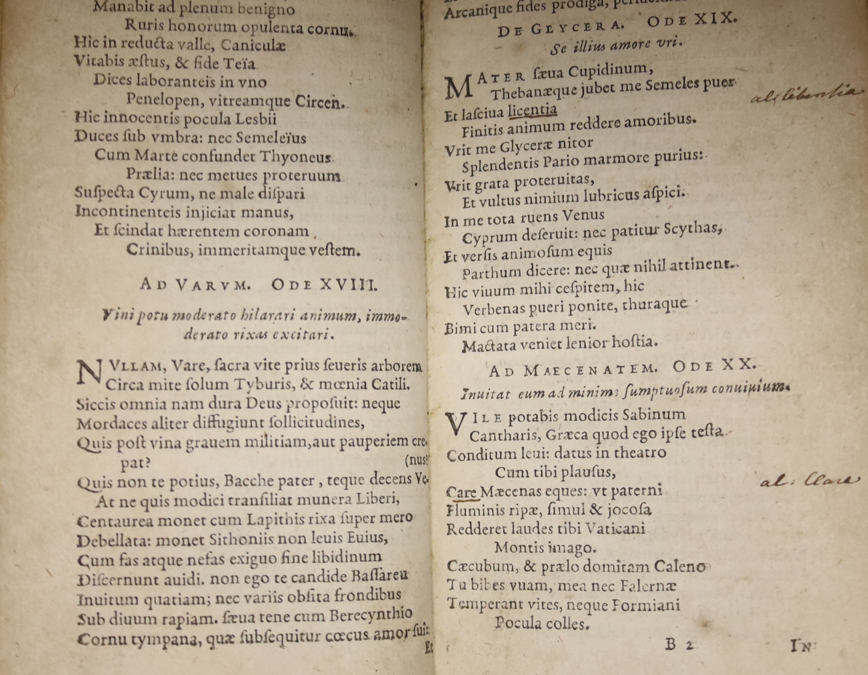 Observationum Sacrarum Liber Quartus 1711, one vol. and Quintus Horatious Flaccus, 1628?